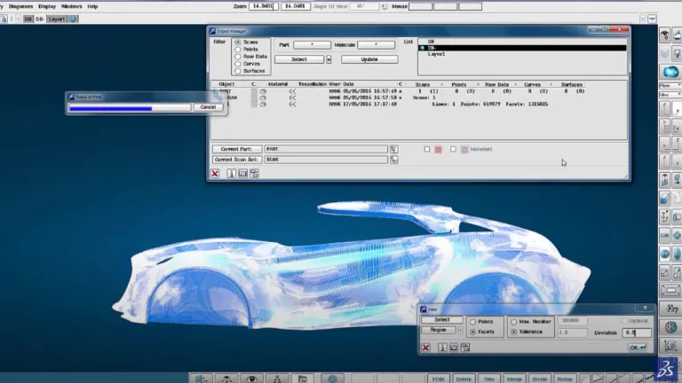 ICEM Surf Scan Modelling